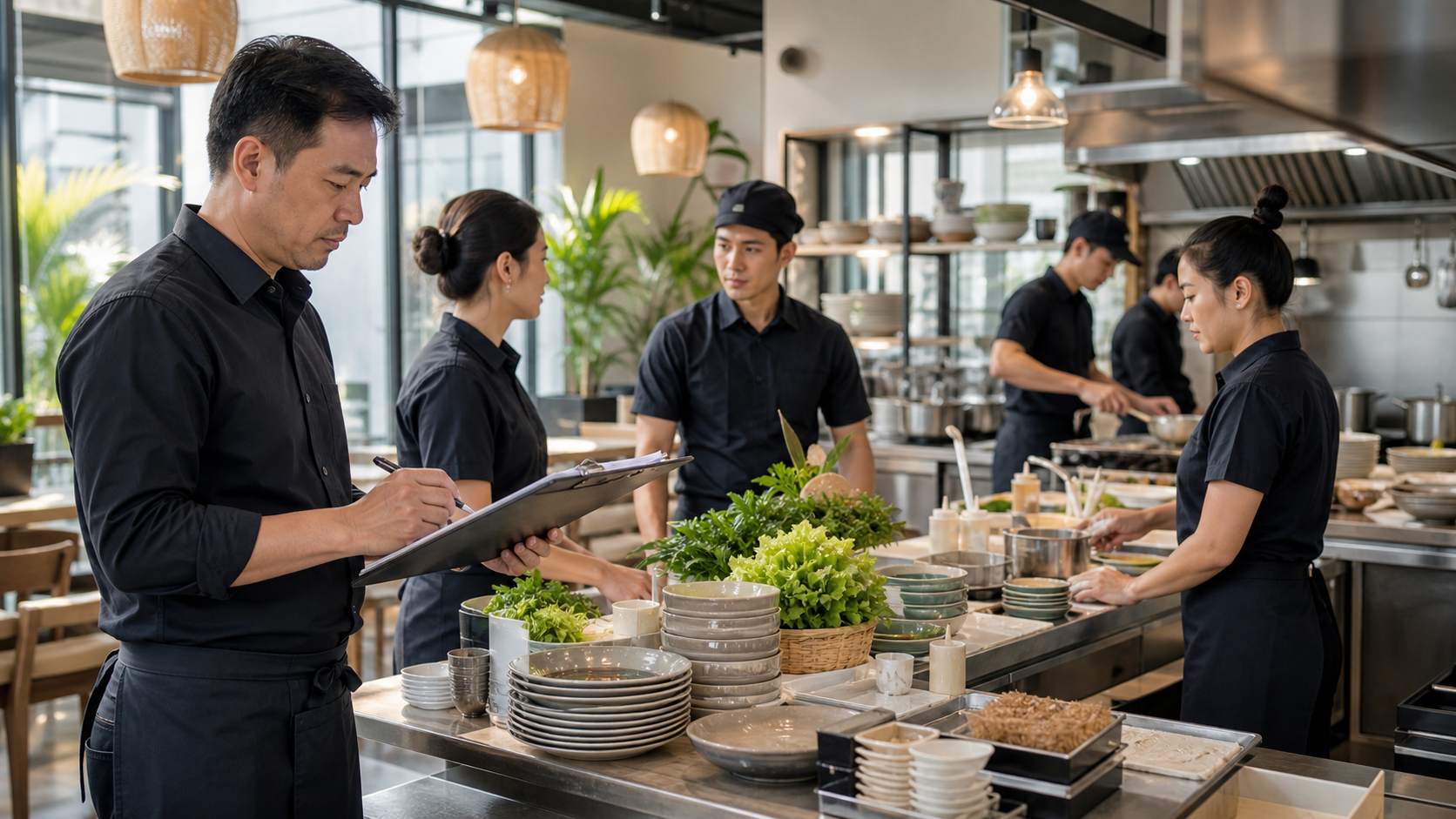 Minh họa Skill BMG — Vận Hành Nhà Hàng